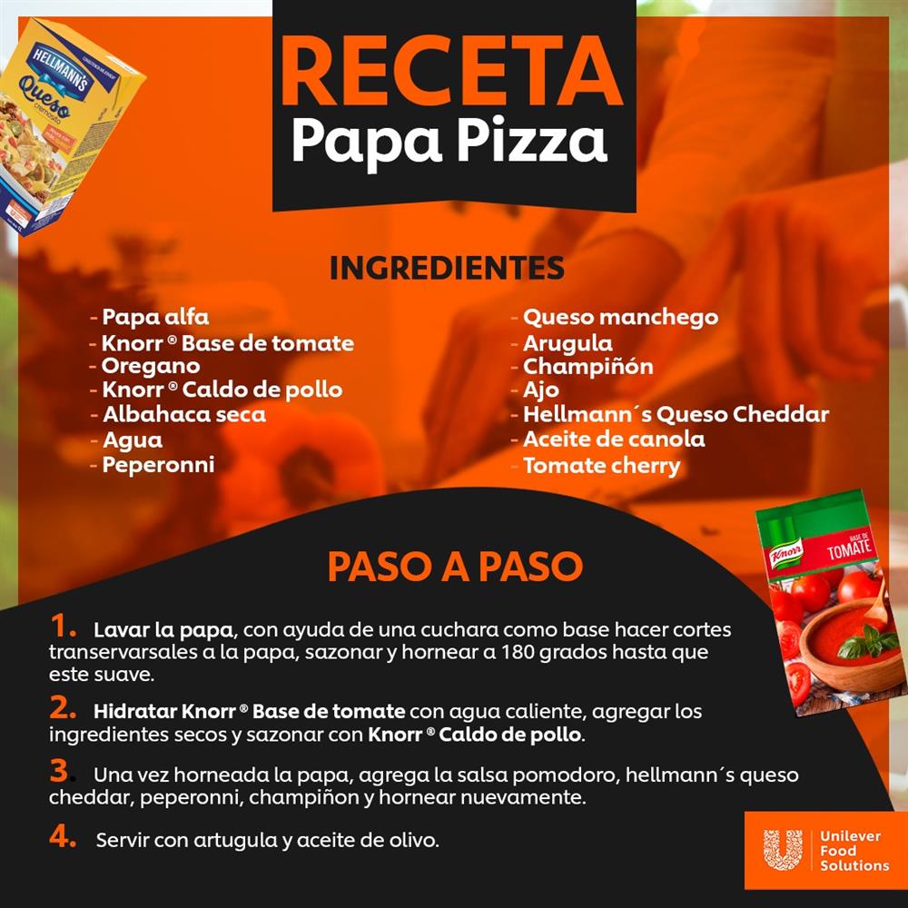 Receta Papa Pizza Unilever